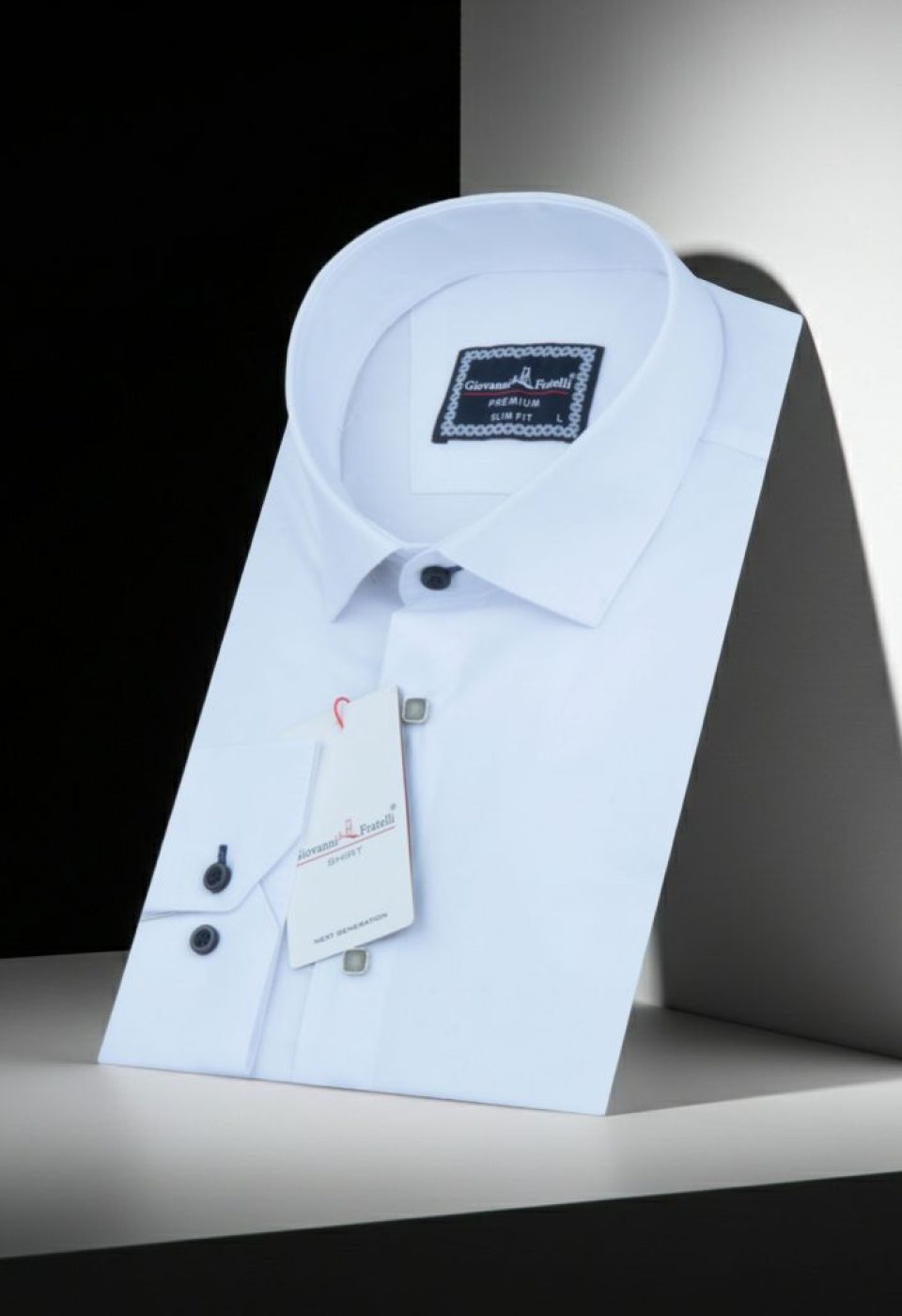 Beyaz Slim Fit Uzun Kol Düz Renk Merserize Erkek Gömlek 3GMK336095001