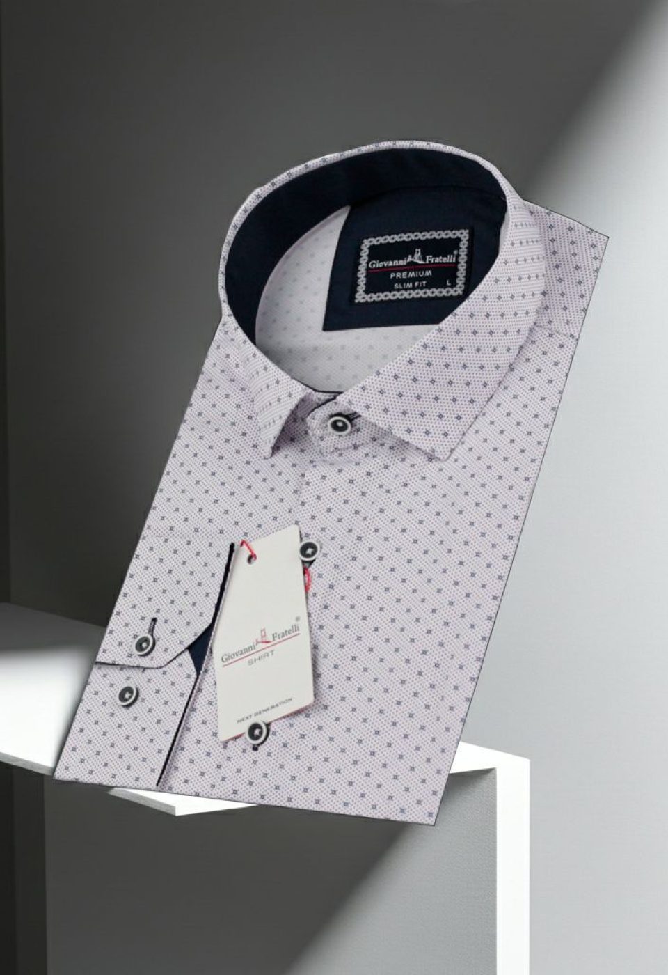 Slim Fit Uzun Kol Desenli Dijital Baskılı Erkek Gömlek 3GMK316108007