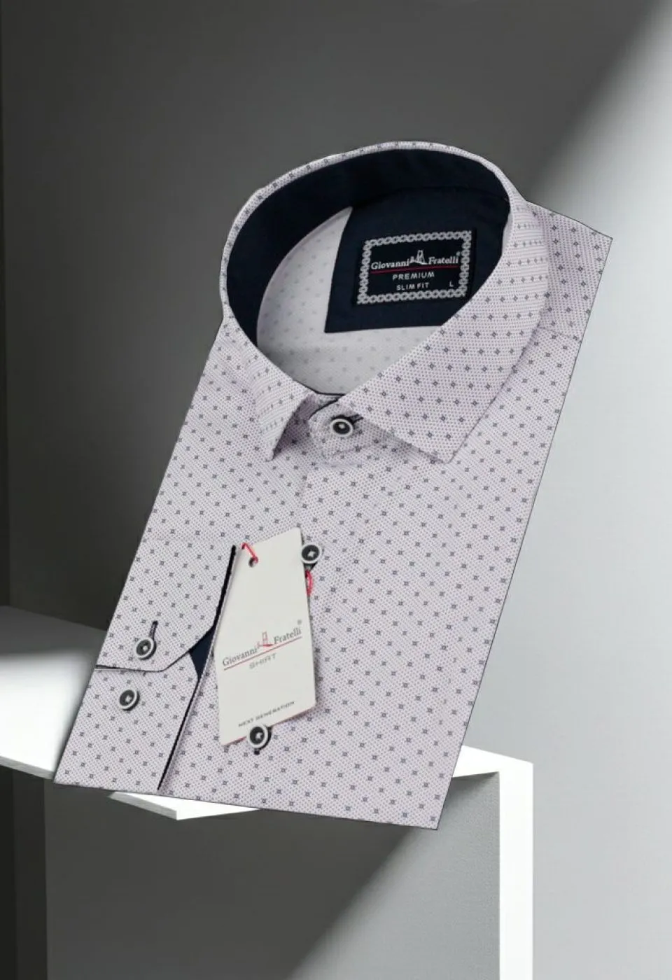 Slim Fit Uzun Kol Desenli Dijital Baskılı Erkek Gömlek 3GMK316108007 - Giovanni Fratelli