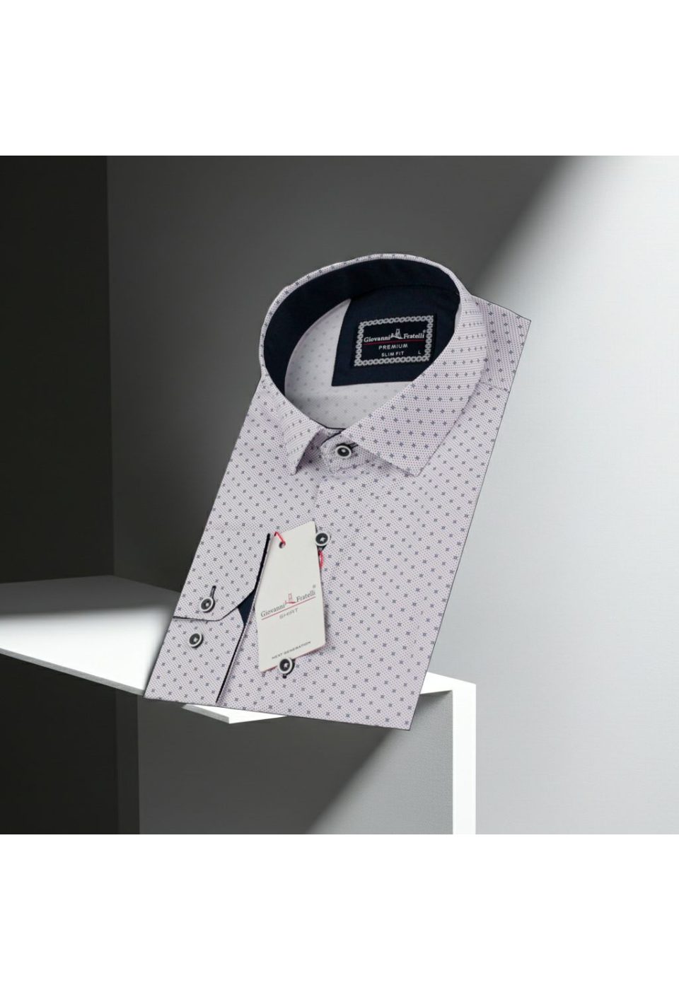 Slim Fit Uzun Kol Desenli Dijital Baskılı Erkek Gömlek 3GMK316108007 - Giovanni Fratelli