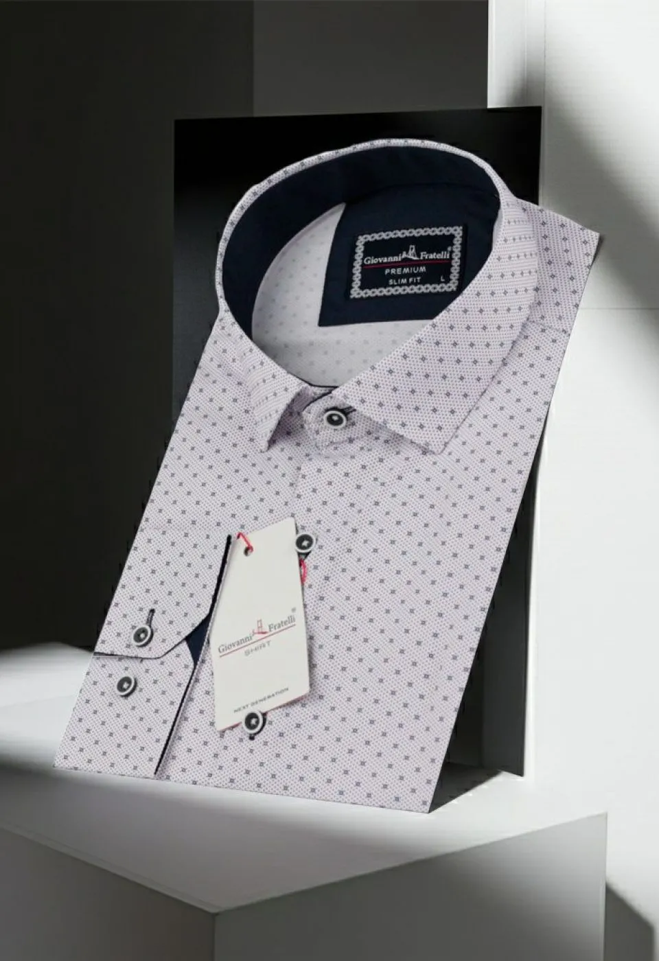 Slim Fit Uzun Kol Desenli Dijital Baskılı Erkek Gömlek 3GMK316108007 - Giovanni Fratelli