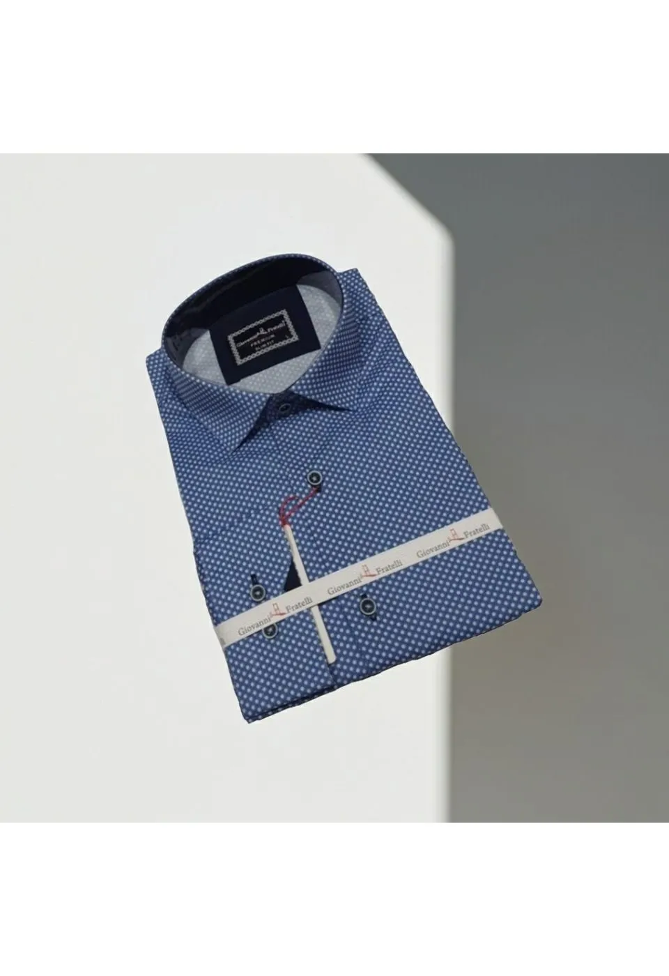 Slim Fit Uzun Kol Desenli Dijital Baskılı Erkek Gömlek 3GMK316113005 - Giovanni Fratelli