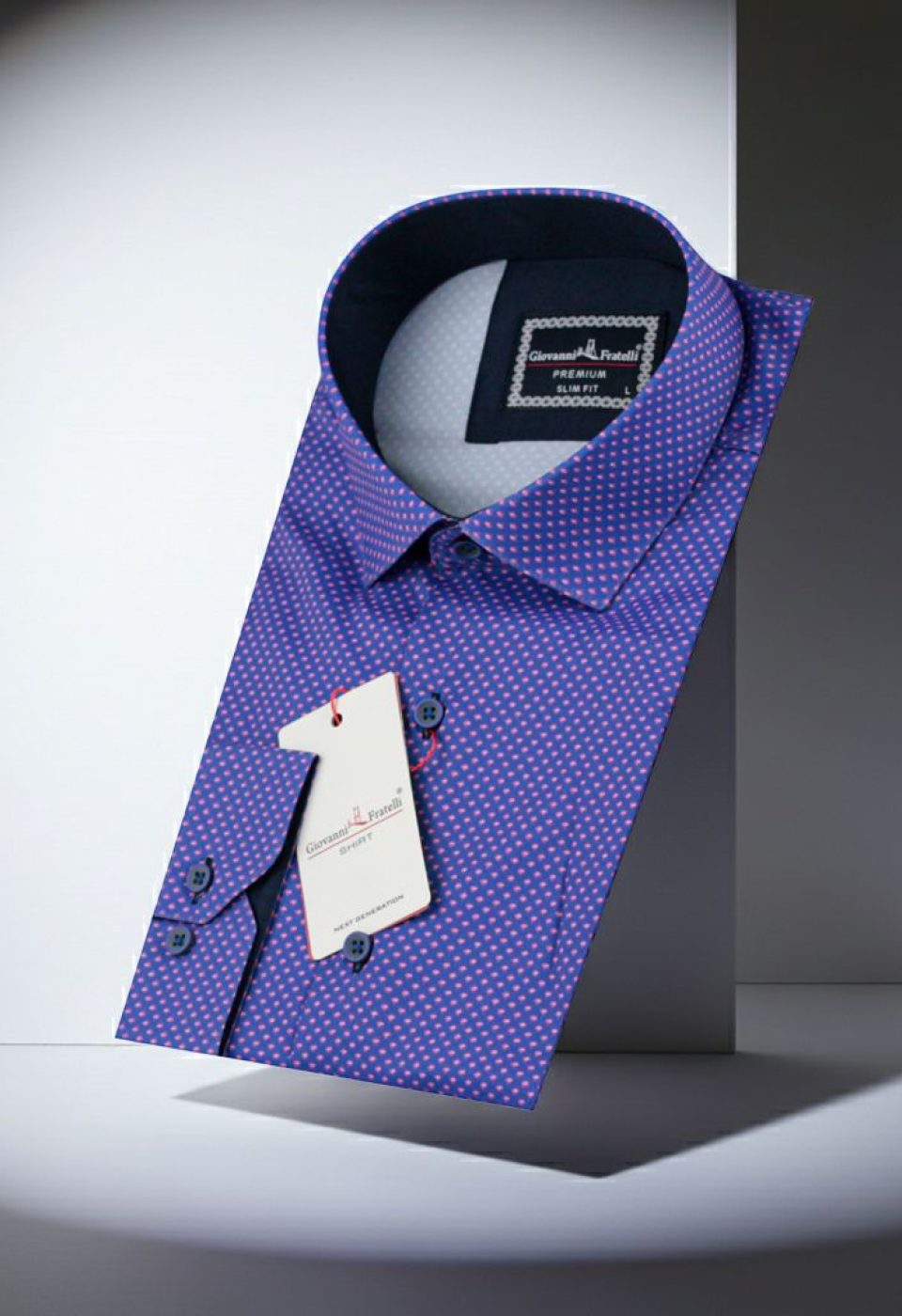 Slim Fit Uzun Kol Desenli Dijital Baskılı Erkek Gömlek 3GMK316113013