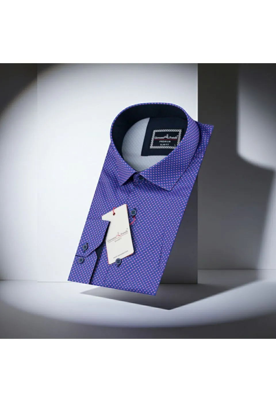 Slim Fit Uzun Kol Desenli Dijital Baskılı Erkek Gömlek 3GMK316113013 - Giovanni Fratelli