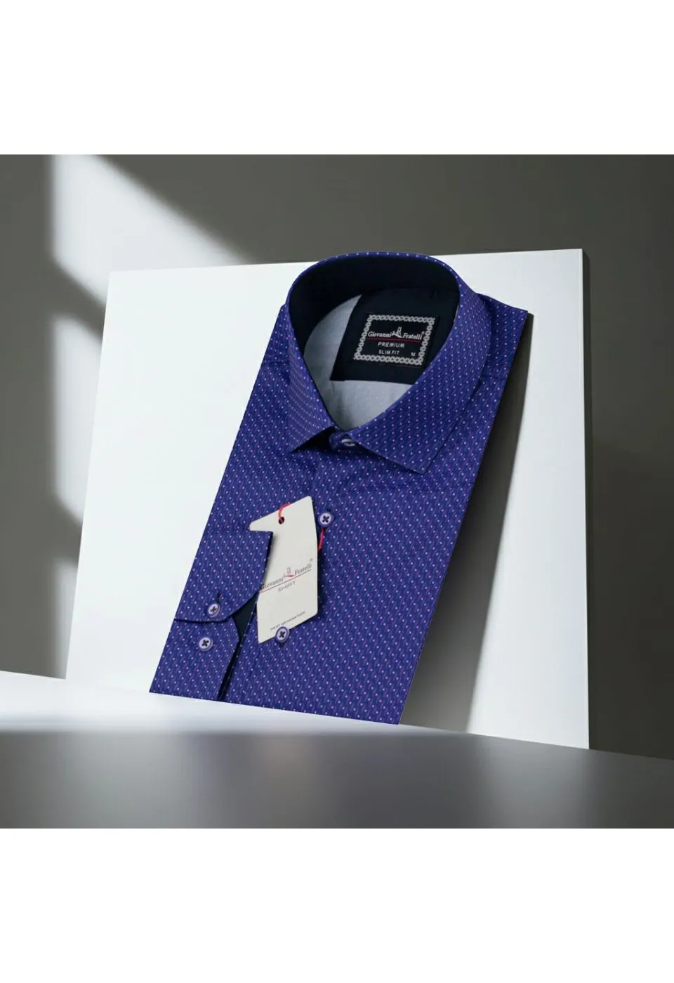 Slim Fit Uzun Kol Desenli Dijital Baskılı Erkek Gömlek 3GMK316113016 - Giovanni Fratelli