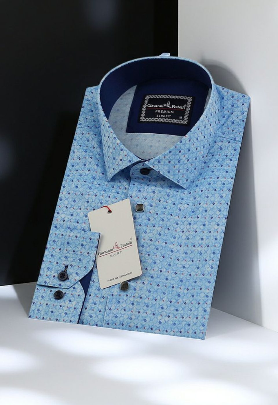 Slim Fit Uzun Kol Desenli Dijital Baskılı Erkek Gömlek 3GMK316114002 - Giovanni Fratelli