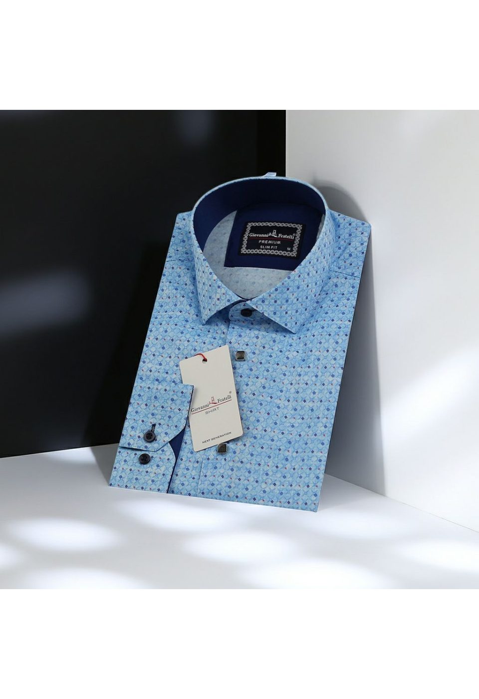 Slim Fit Uzun Kol Desenli Dijital Baskılı Erkek Gömlek 3GMK316114002 - Giovanni Fratelli