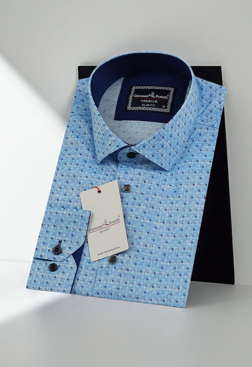 Slim Fit Uzun Kol Desenli Dijital Baskılı Erkek Gömlek 3GMK316114002