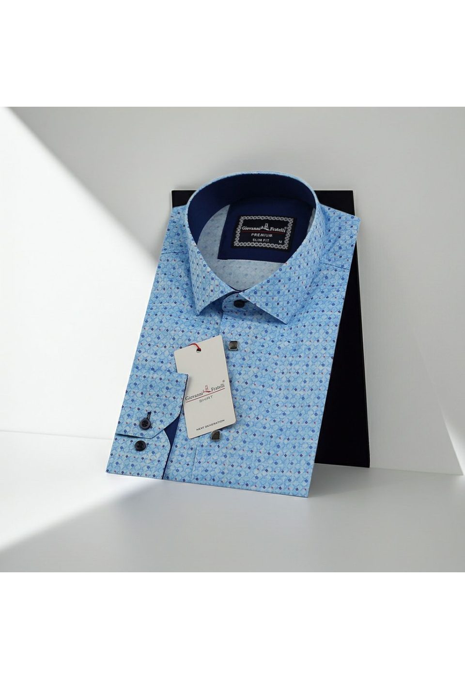 Slim Fit Uzun Kol Desenli Dijital Baskılı Erkek Gömlek 3GMK316114002 - Giovanni Fratelli