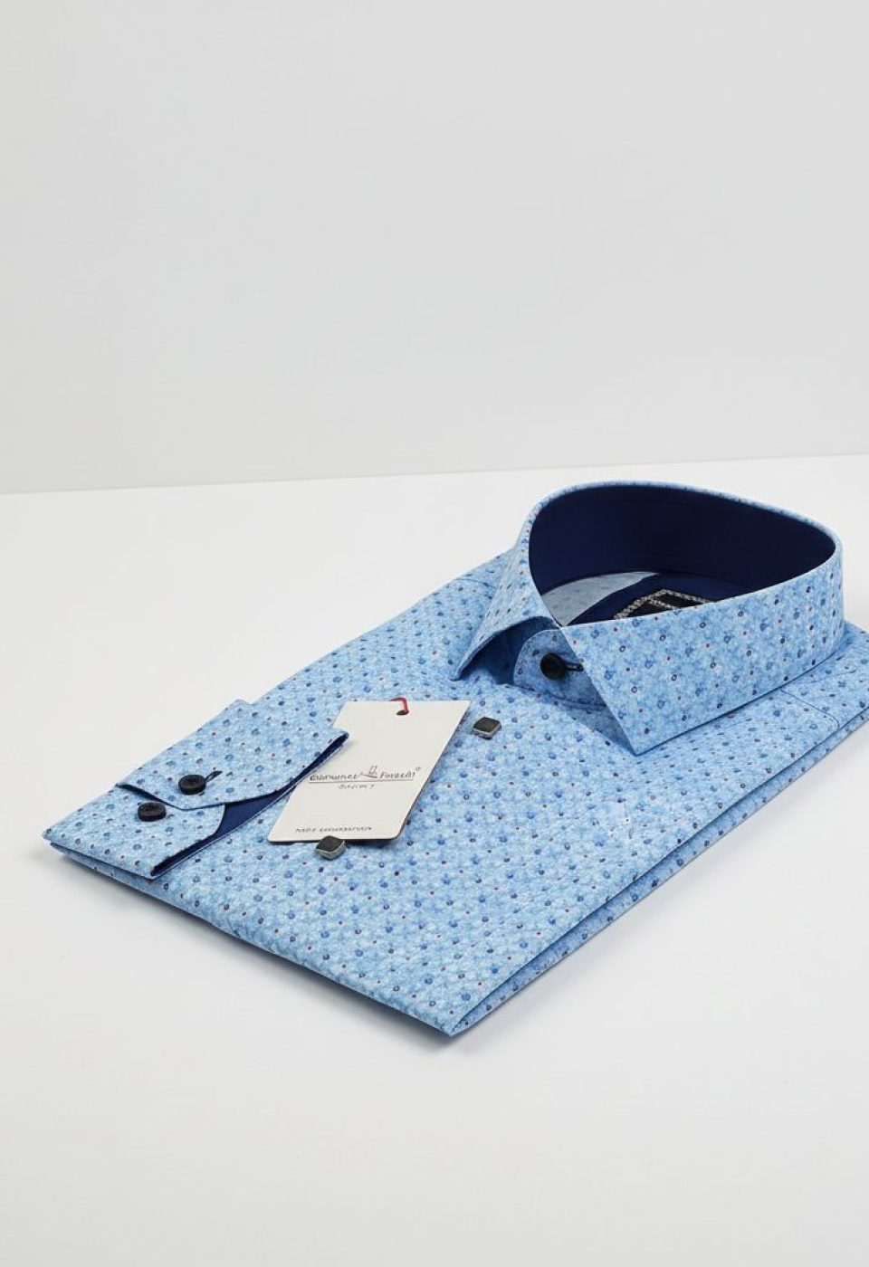 Slim Fit Uzun Kol Desenli Dijital Baskılı Erkek Gömlek 3GMK316114002 - Giovanni Fratelli