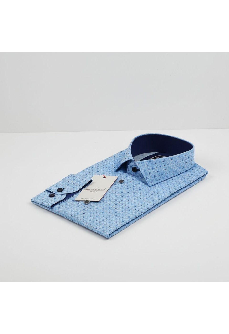 Slim Fit Uzun Kol Desenli Dijital Baskılı Erkek Gömlek 3GMK316114002 - Giovanni Fratelli
