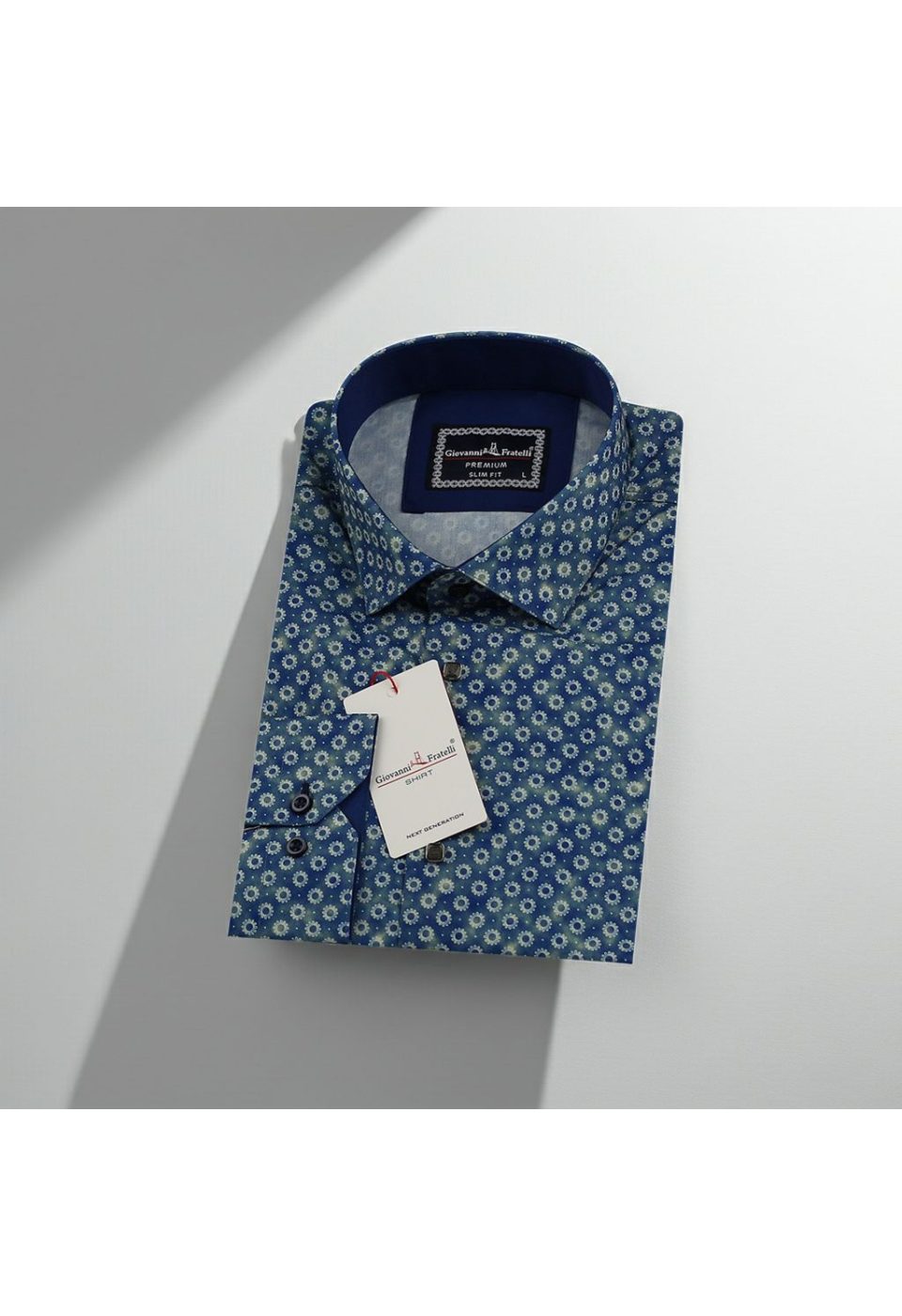 Slim Fit Uzun Kol Desenli Dijital Baskılı Erkek Gömlek 3GMK316114005 - Giovanni Fratelli