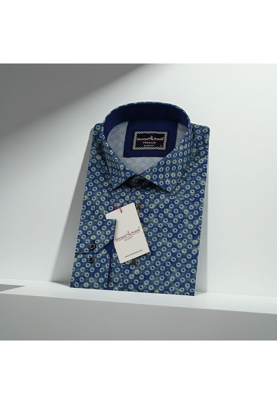 Slim Fit Uzun Kol Desenli Dijital Baskılı Erkek Gömlek 3GMK316114005 - Giovanni Fratelli