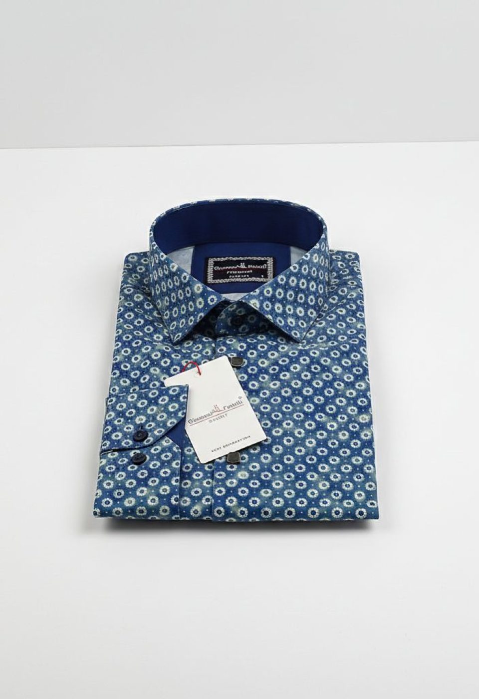 Slim Fit Uzun Kol Desenli Dijital Baskılı Erkek Gömlek 3GMK316114005 - Giovanni Fratelli