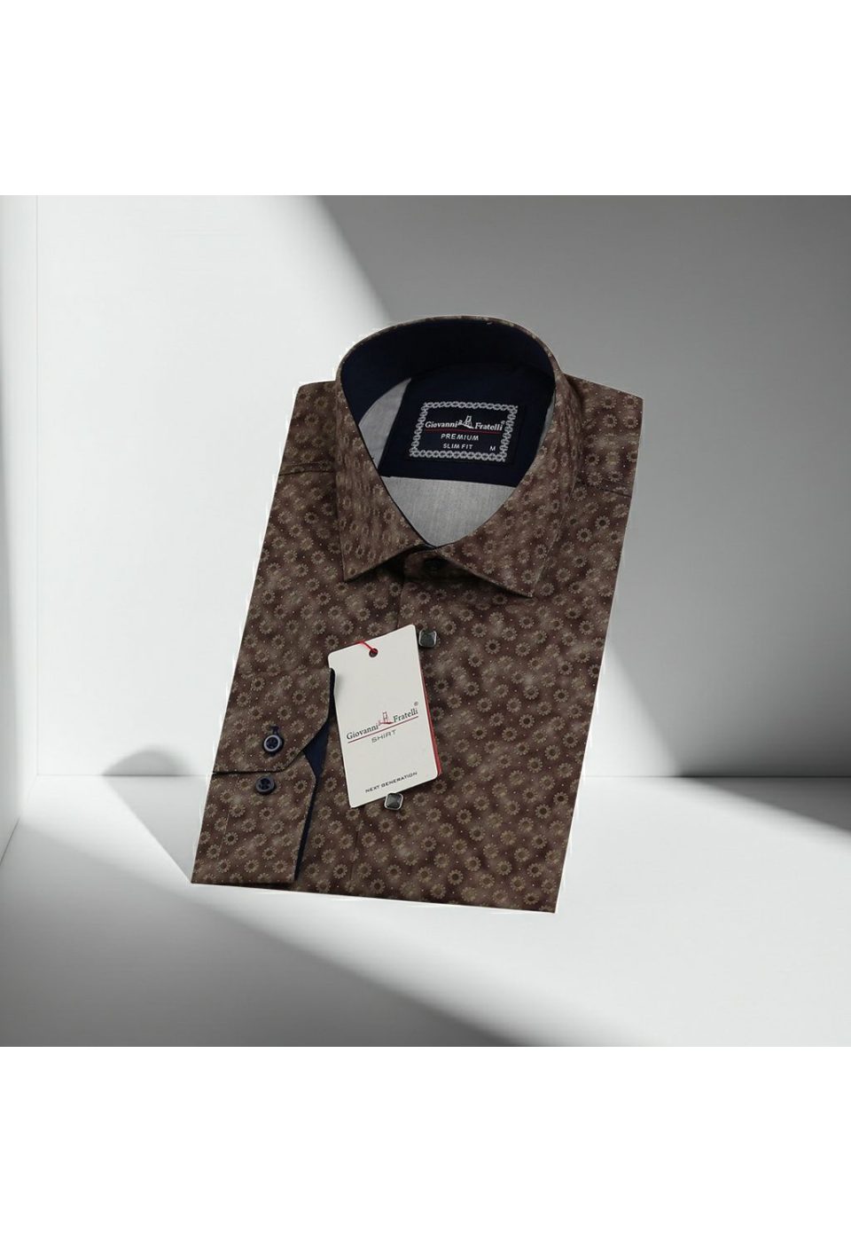 6114 CR DIGITAL 007 Slim Fit Uzun Kol Desenli Dijital Baskılı Erkek Gömlek 3GMK316114007 - Giovanni Fratelli