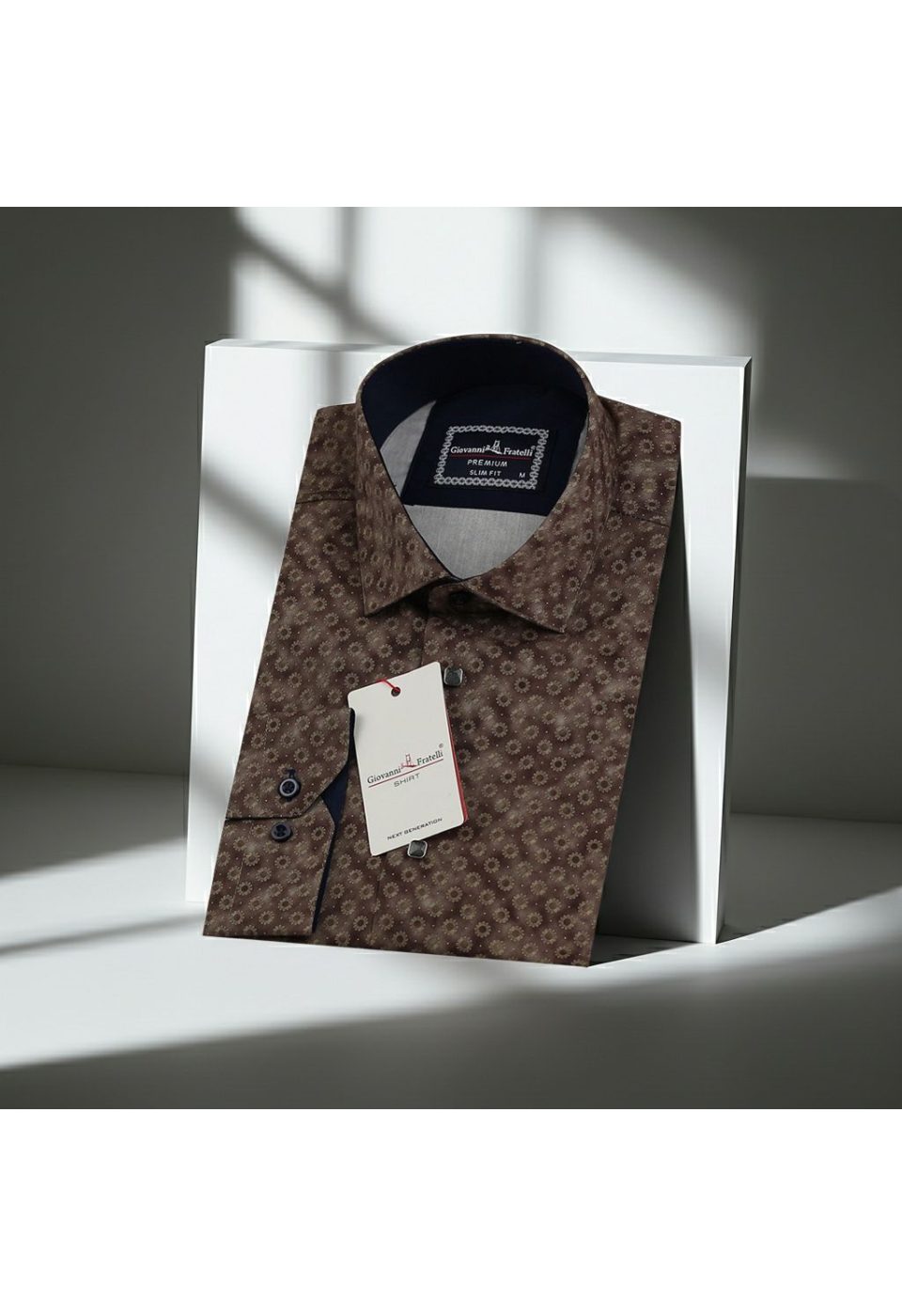 6114 CR DIGITAL 007 Slim Fit Uzun Kol Desenli Dijital Baskılı Erkek Gömlek 3GMK316114007 - Giovanni Fratelli