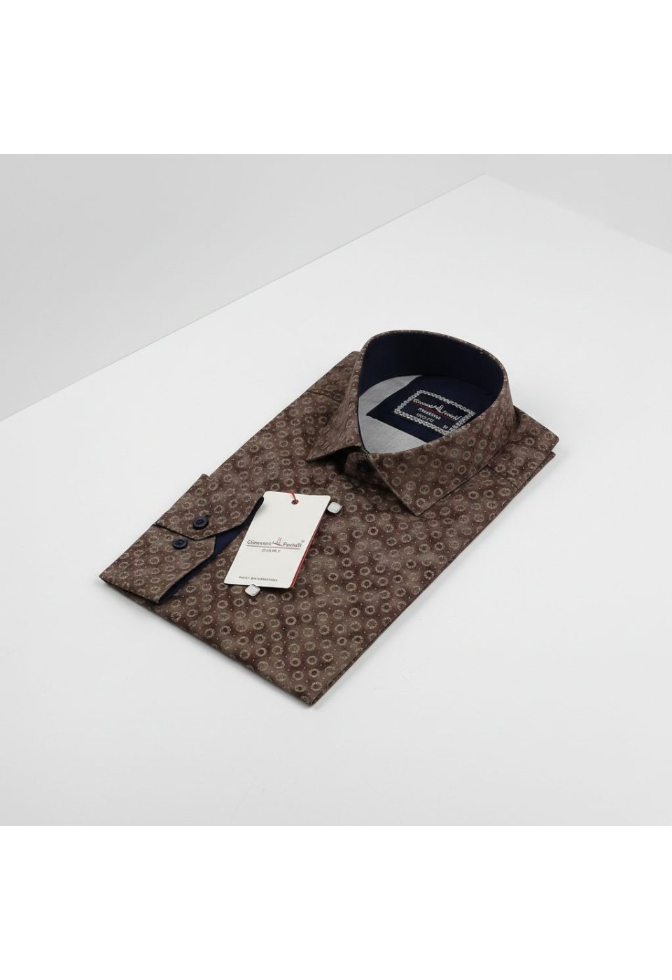 6114 CR DIGITAL 007 Slim Fit Uzun Kol Desenli Dijital Baskılı Erkek Gömlek 3GMK316114007 - Giovanni Fratelli