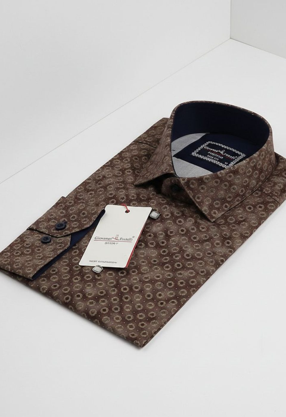 6114 CR DIGITAL 007 Slim Fit Uzun Kol Desenli Dijital Baskılı Erkek Gömlek 3GMK316114007 - Giovanni Fratelli