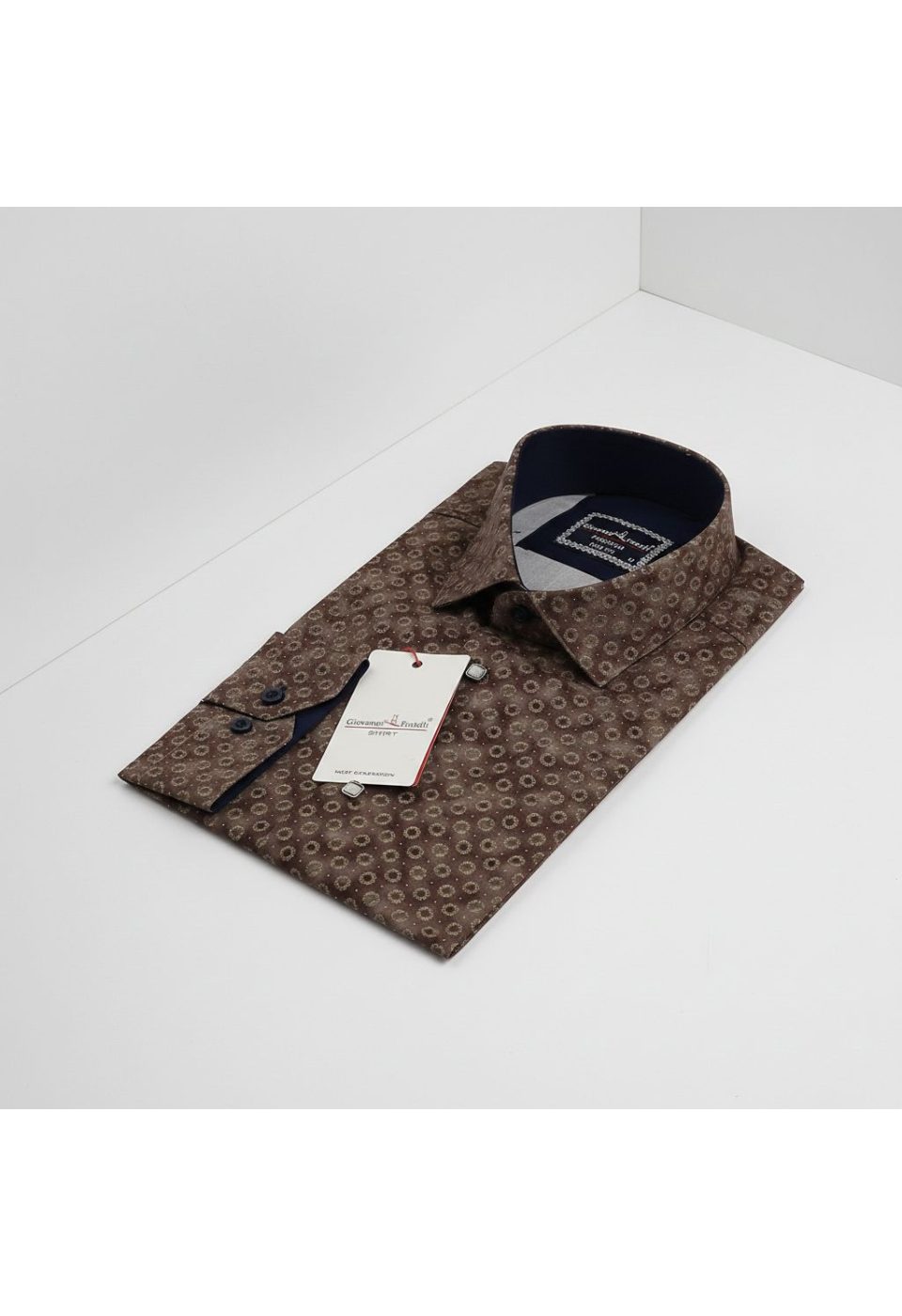 6114 CR DIGITAL 007 Slim Fit Uzun Kol Desenli Dijital Baskılı Erkek Gömlek 3GMK316114007 - Giovanni Fratelli