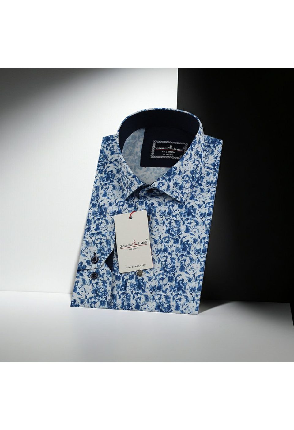 6114 CR DIGITAL 008 Slim Fit Uzun Kol Desenli Dijital Baskılı Erkek Gömlek 3GMK316114008 - Giovanni Fratelli