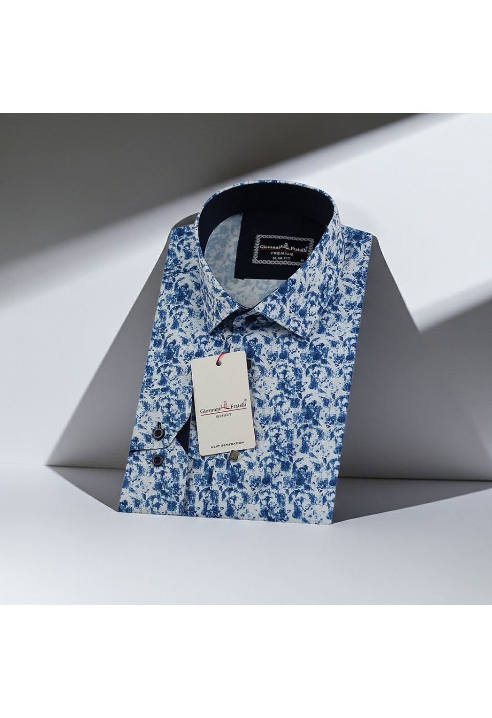 6114 CR DIGITAL 008 Slim Fit Uzun Kol Desenli Dijital Baskılı Erkek Gömlek 3GMK316114008 - Giovanni Fratelli