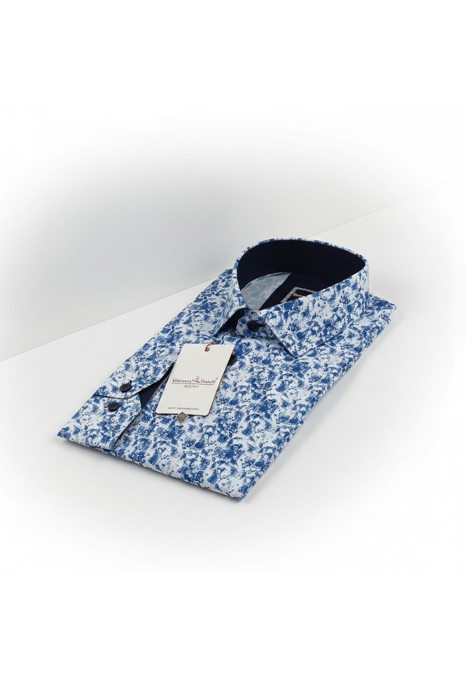 6114 CR DIGITAL 008 Slim Fit Uzun Kol Desenli Dijital Baskılı Erkek Gömlek 3GMK316114008 - Giovanni Fratelli
