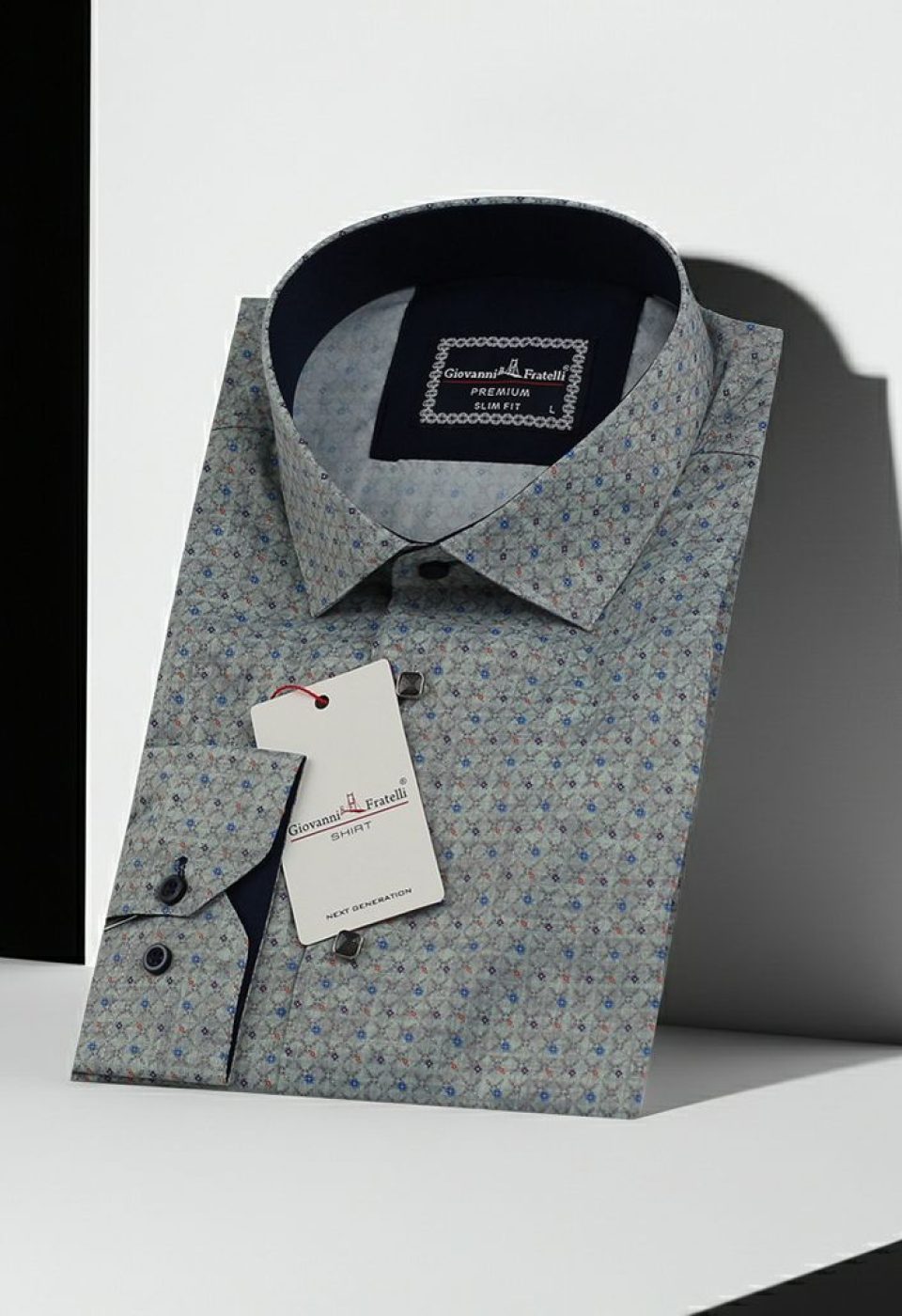 Slim Fit Uzun Kol Desenli Dijital Baskılı Erkek Gömlek 3GMK316114009