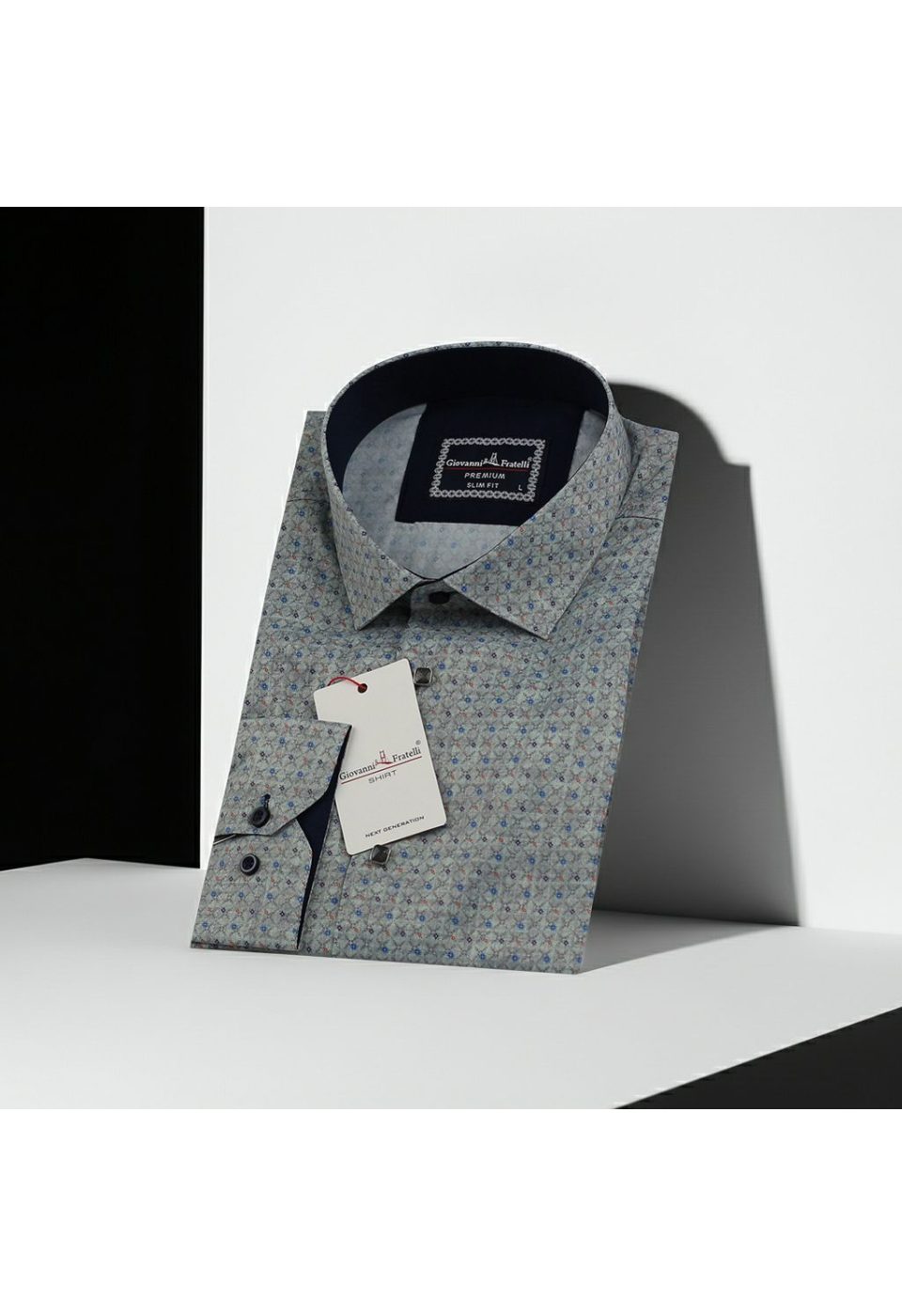 Slim Fit Uzun Kol Desenli Dijital Baskılı Erkek Gömlek 3GMK316114009 - Giovanni Fratelli