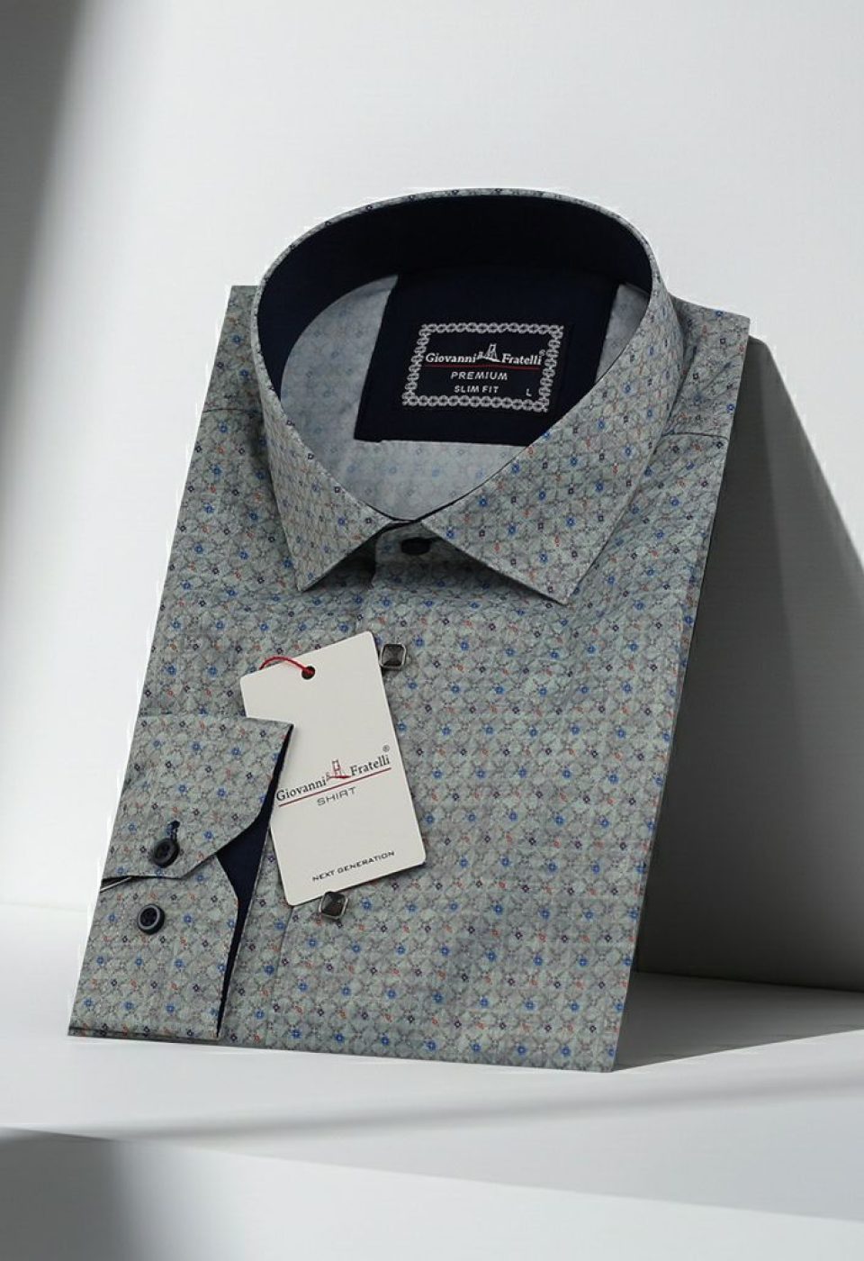 Slim Fit Uzun Kol Desenli Dijital Baskılı Erkek Gömlek 3GMK316114009 - Giovanni Fratelli