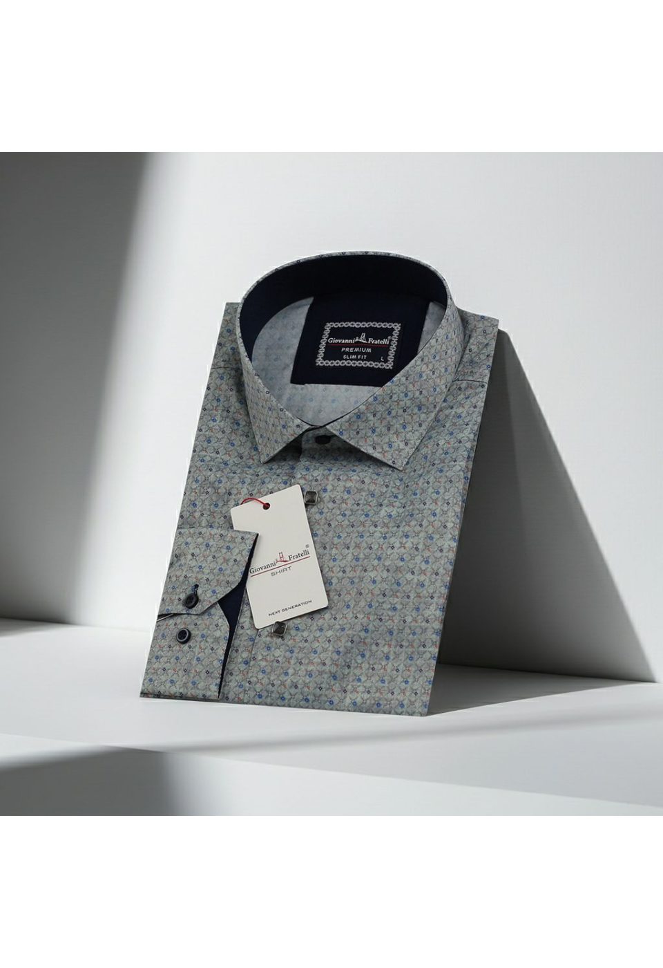 Slim Fit Uzun Kol Desenli Dijital Baskılı Erkek Gömlek 3GMK316114009 - Giovanni Fratelli