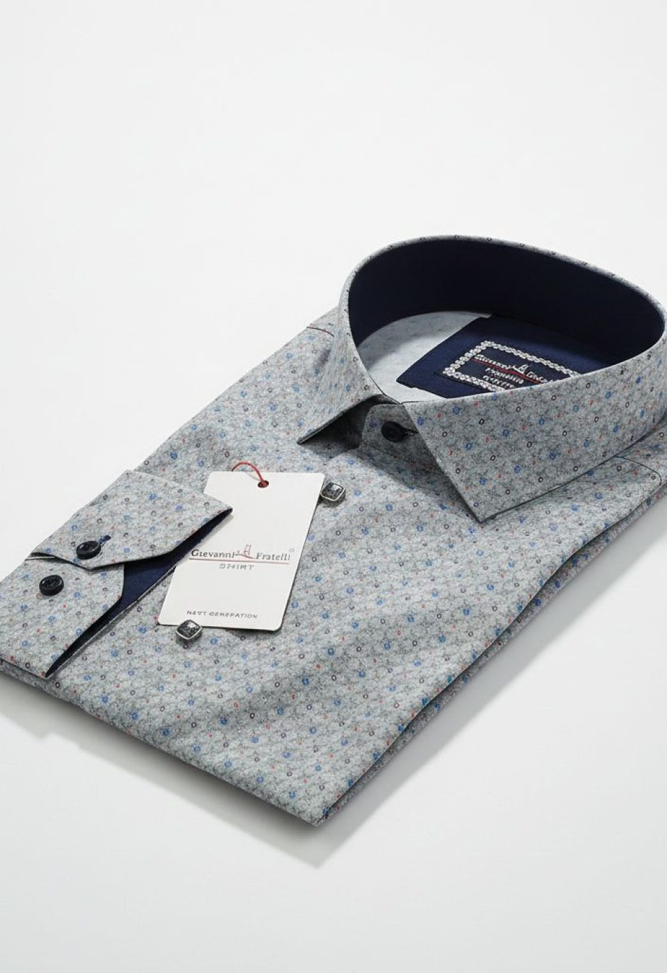 Slim Fit Uzun Kol Desenli Dijital Baskılı Erkek Gömlek 3GMK316114009