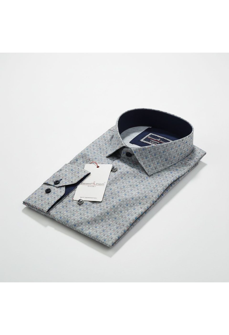 Slim Fit Uzun Kol Desenli Dijital Baskılı Erkek Gömlek 3GMK316114009 - Giovanni Fratelli