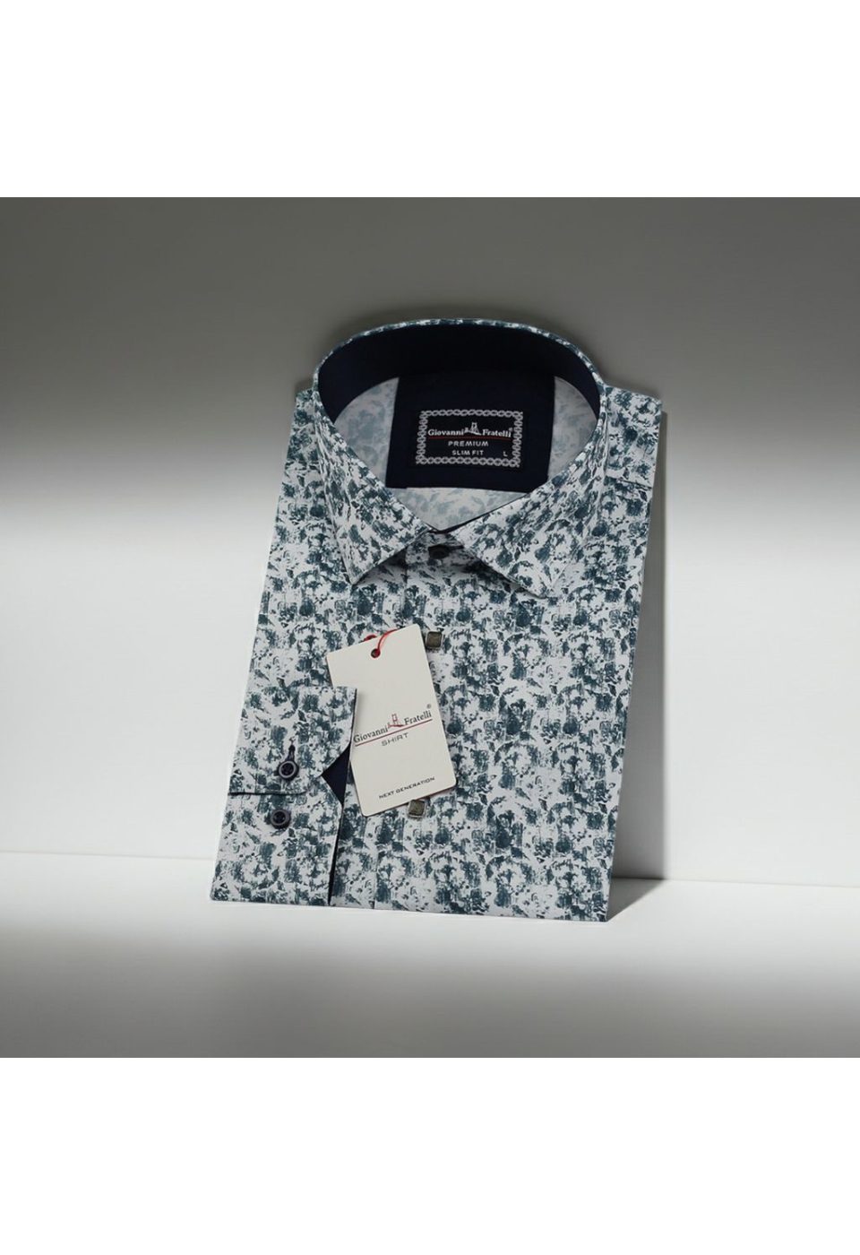 Slim Fit Uzun Kol Desenli Dijital Baskılı Erkek Gömlek 3GMK316114012 - Giovanni Fratelli