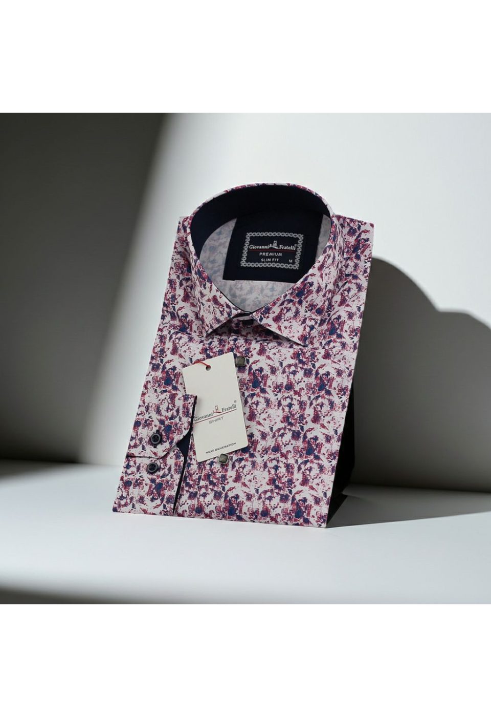 Slim Fit Uzun Kol Desenli Dijital Baskılı Erkek Gömlek 3GMK316114015 - Giovanni Fratelli