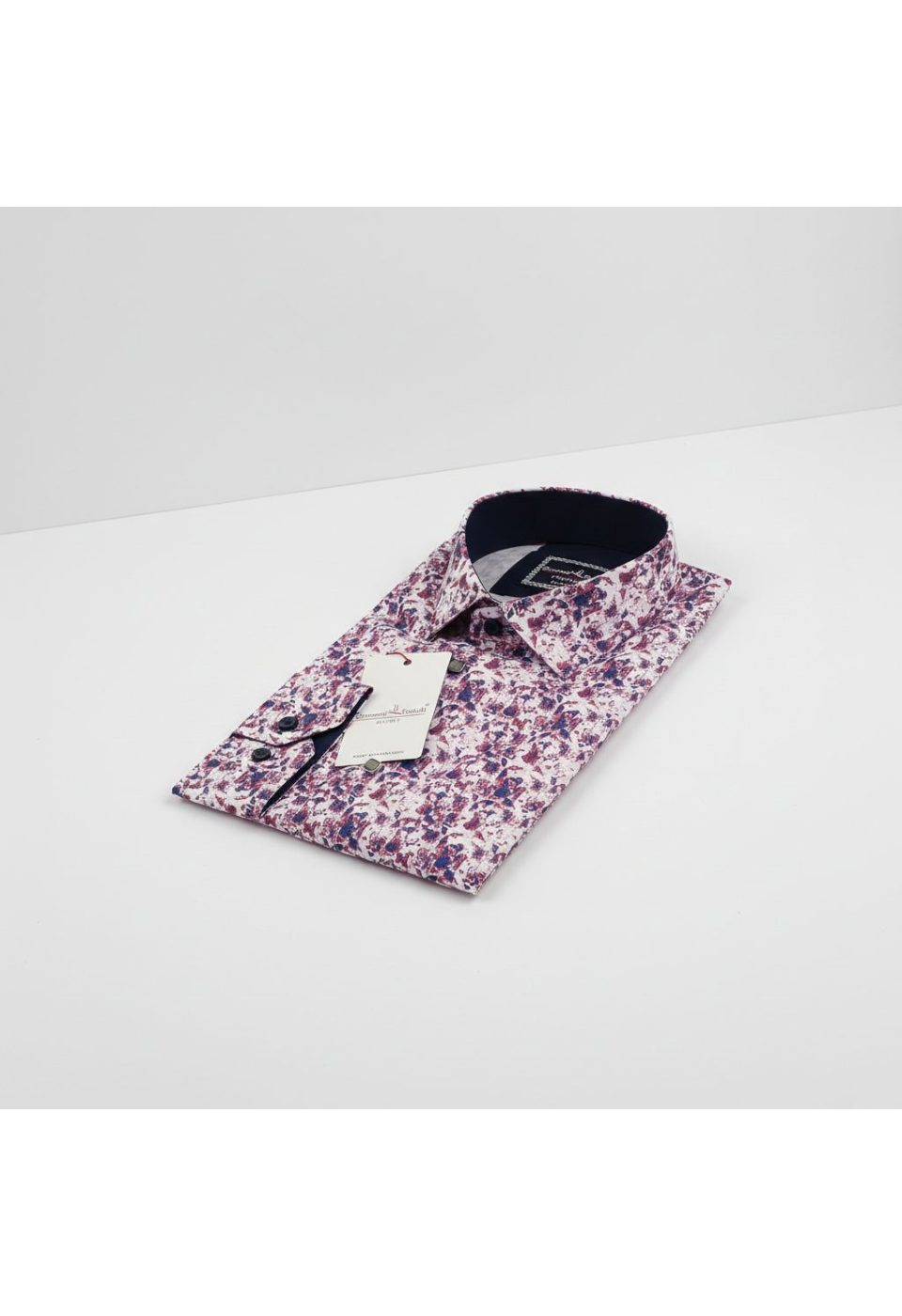 Slim Fit Uzun Kol Desenli Dijital Baskılı Erkek Gömlek 3GMK316114015 - Giovanni Fratelli