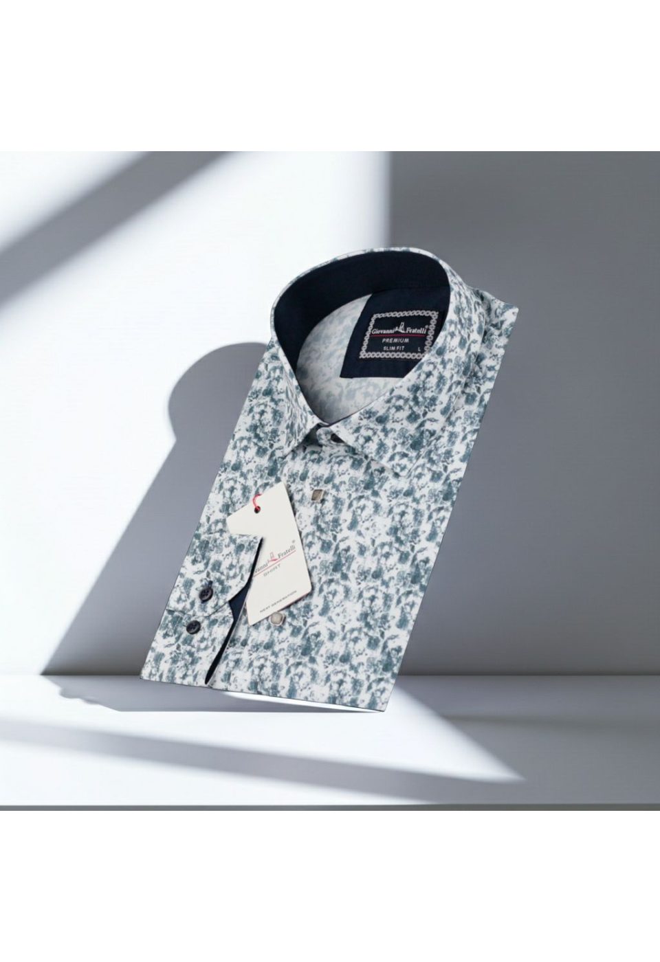 Slim Fit Uzun Kol Desenli Dijital Baskılı Erkek Gömlek 3GMK316114022 - Giovanni Fratelli