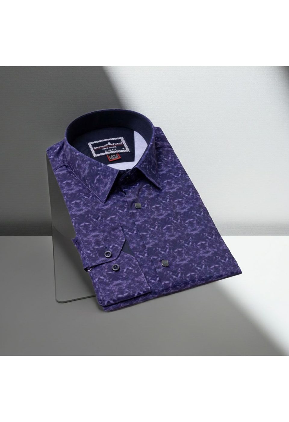 7002 CR 8 DROP DIGITAL 002 8 Drop Slim Fit Uzun Kol Dijital Baskılı Desenli Erkek Gömlek 3GMK337002002 - Giovanni Fratelli