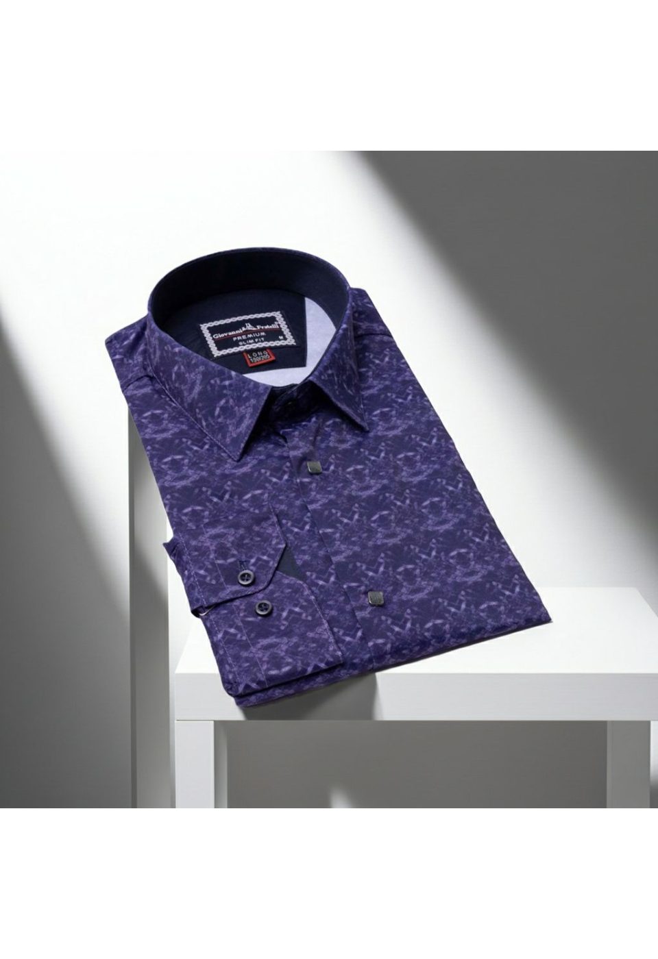 7002 CR 8 DROP DIGITAL 002 8 Drop Slim Fit Uzun Kol Dijital Baskılı Desenli Erkek Gömlek 3GMK337002002 - Giovanni Fratelli