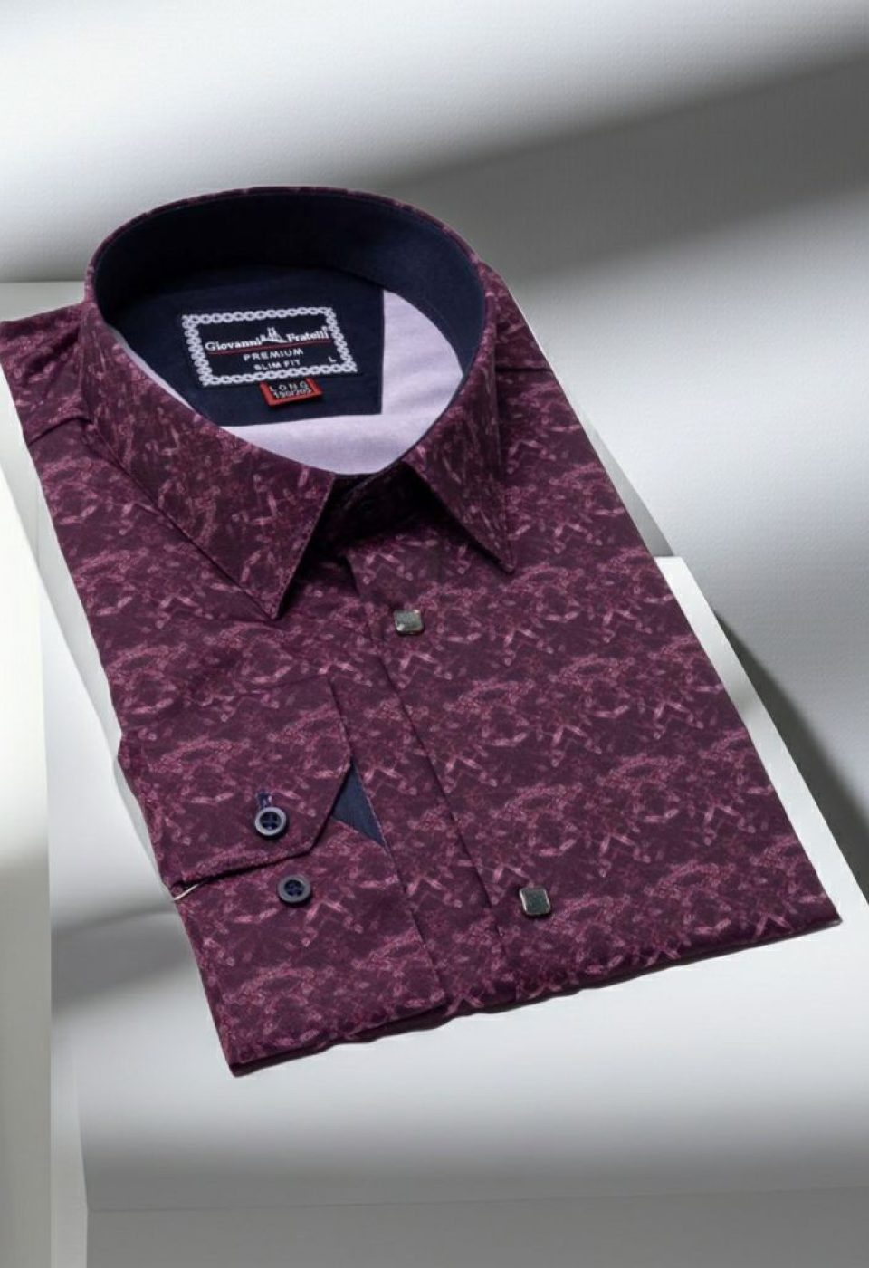 8 Drop Slim Fit Uzun Kol Dijital Baskılı Desenli Erkek Gömlek 3GMK337002005 - Giovanni Fratelli