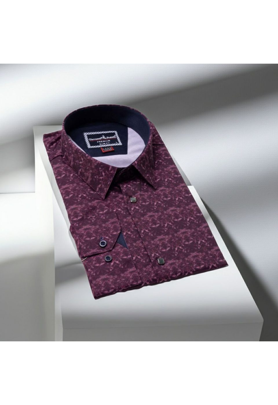 8 Drop Slim Fit Uzun Kol Dijital Baskılı Desenli Erkek Gömlek 3GMK337002005 - Giovanni Fratelli
