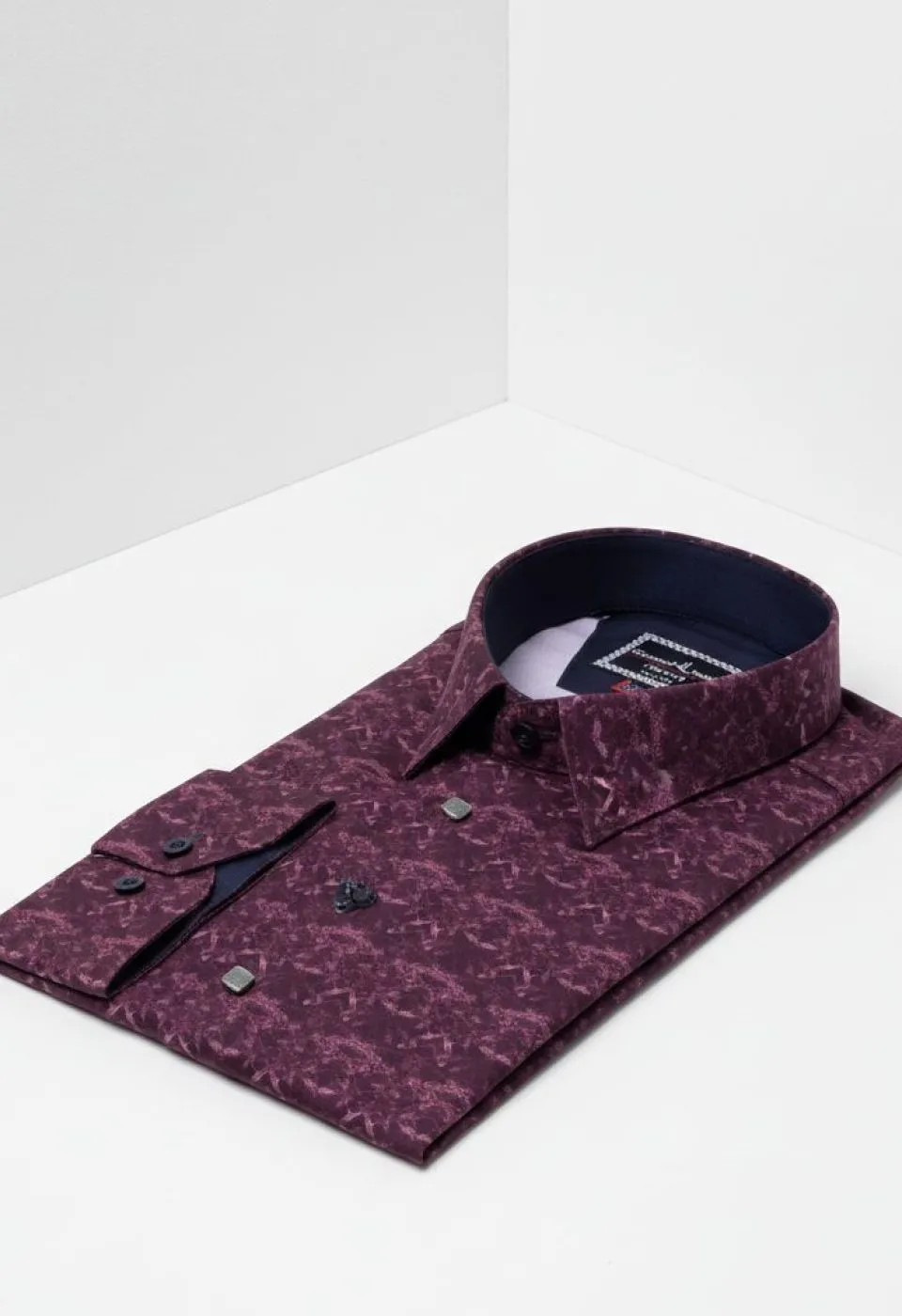 8 Drop Slim Fit Uzun Kol Dijital Baskılı Desenli Erkek Gömlek 3GMK337002005