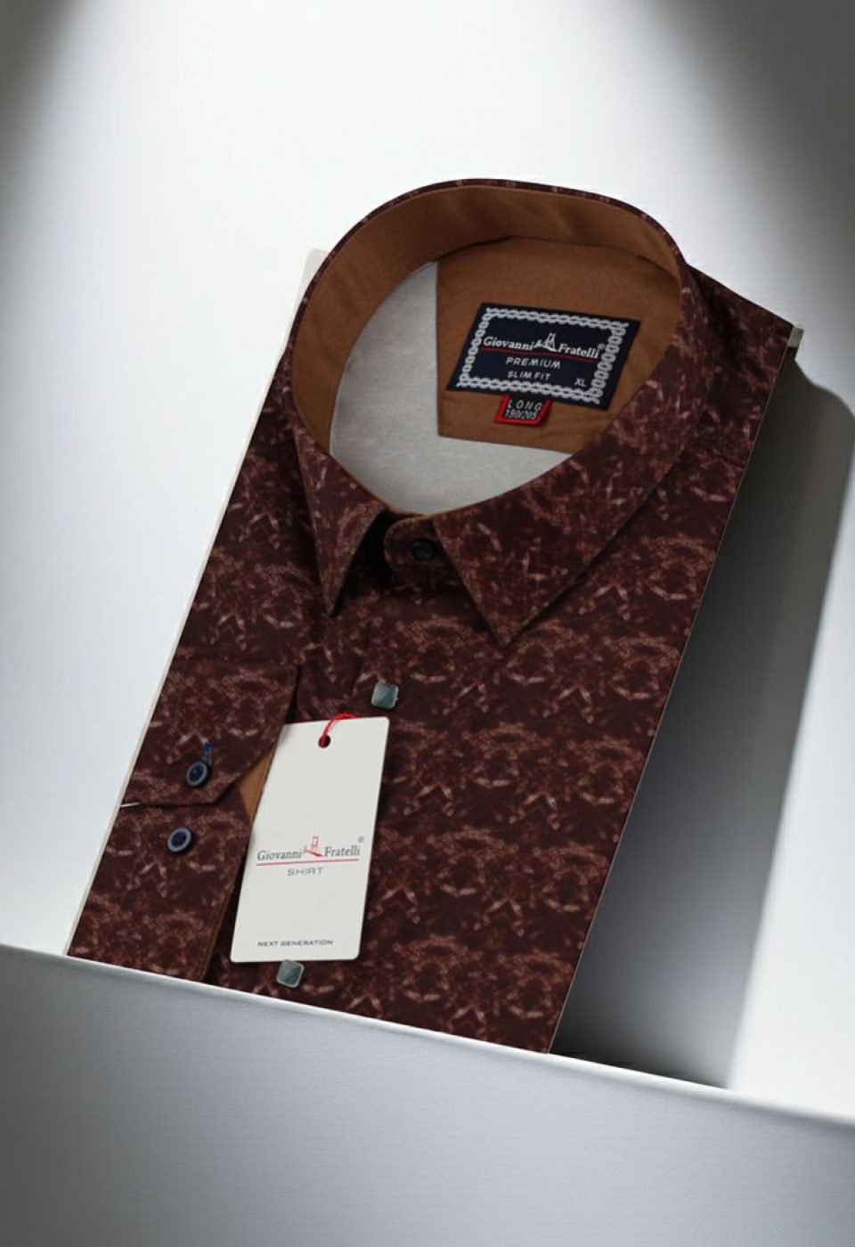 7002 CR 8 DROP DIGITAL 006 8 Drop Slim Fit Uzun Kol Dijital Baskılı Desenli Erkek Gömlek 3GMK337002006 - Giovanni Fratelli
