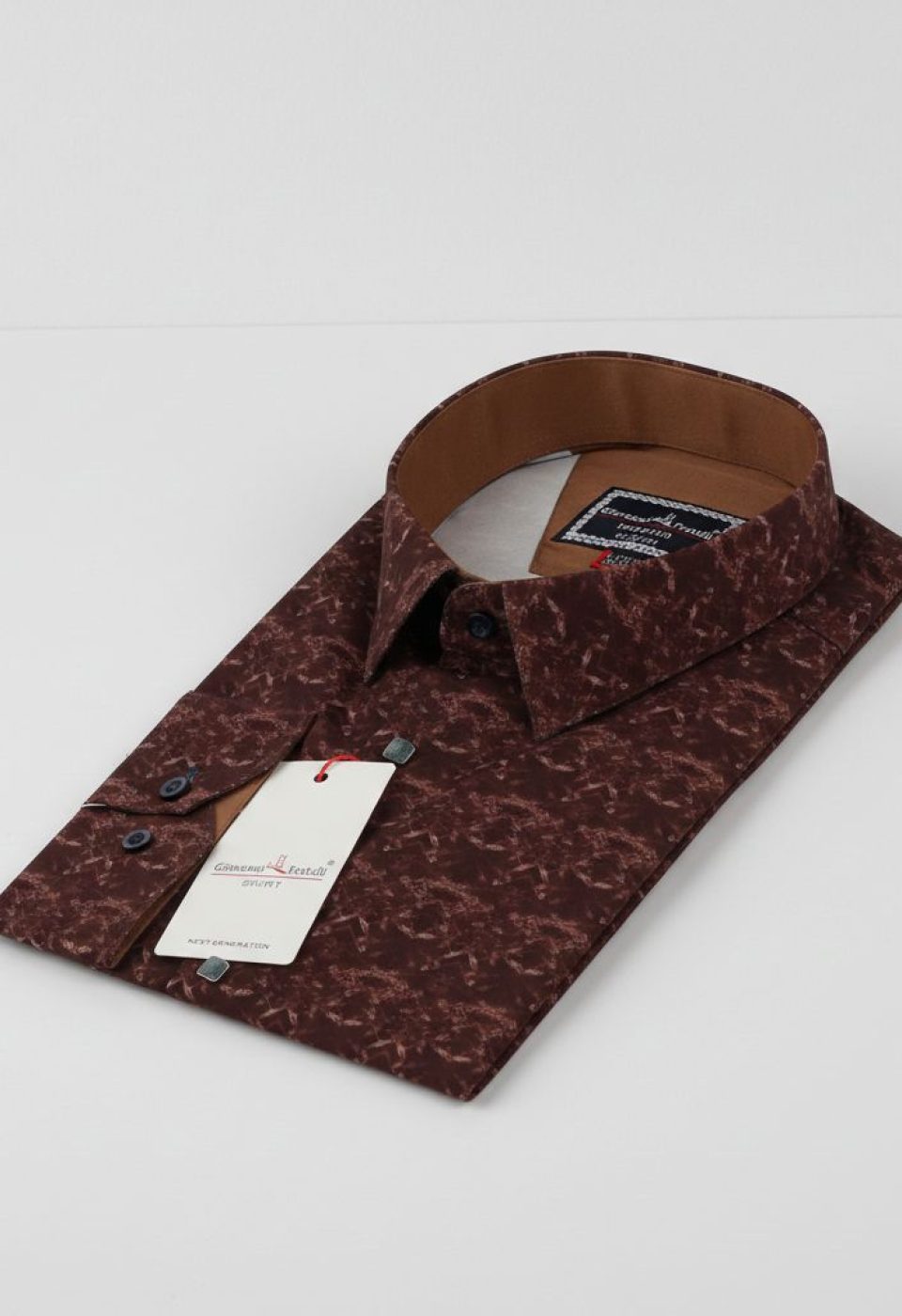 7002 CR 8 DROP DIGITAL 006 8 Drop Slim Fit Uzun Kol Dijital Baskılı Desenli Erkek Gömlek 3GMK337002006 - Giovanni Fratelli