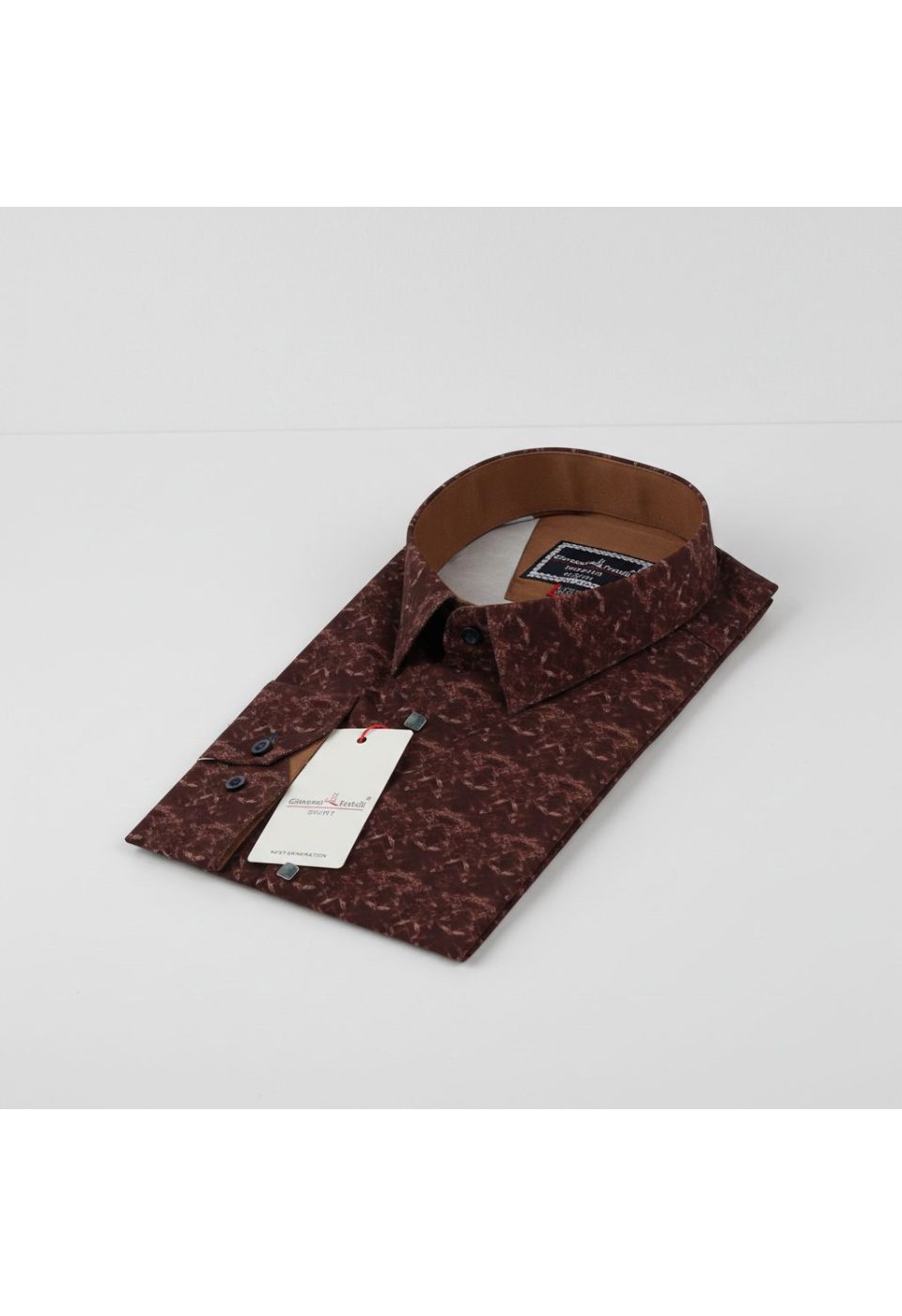 7002 CR 8 DROP DIGITAL 006 8 Drop Slim Fit Uzun Kol Dijital Baskılı Desenli Erkek Gömlek 3GMK337002006 - Giovanni Fratelli