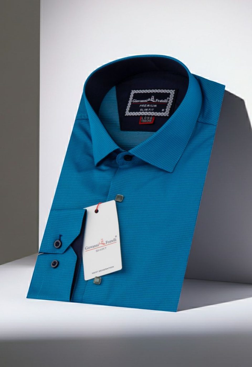 7005 CR 8 DROP 004 8 Drop Slim Fit Uzun Kol Desenli Erkek Gömlek 3GMK347005004 - Giovanni Fratelli