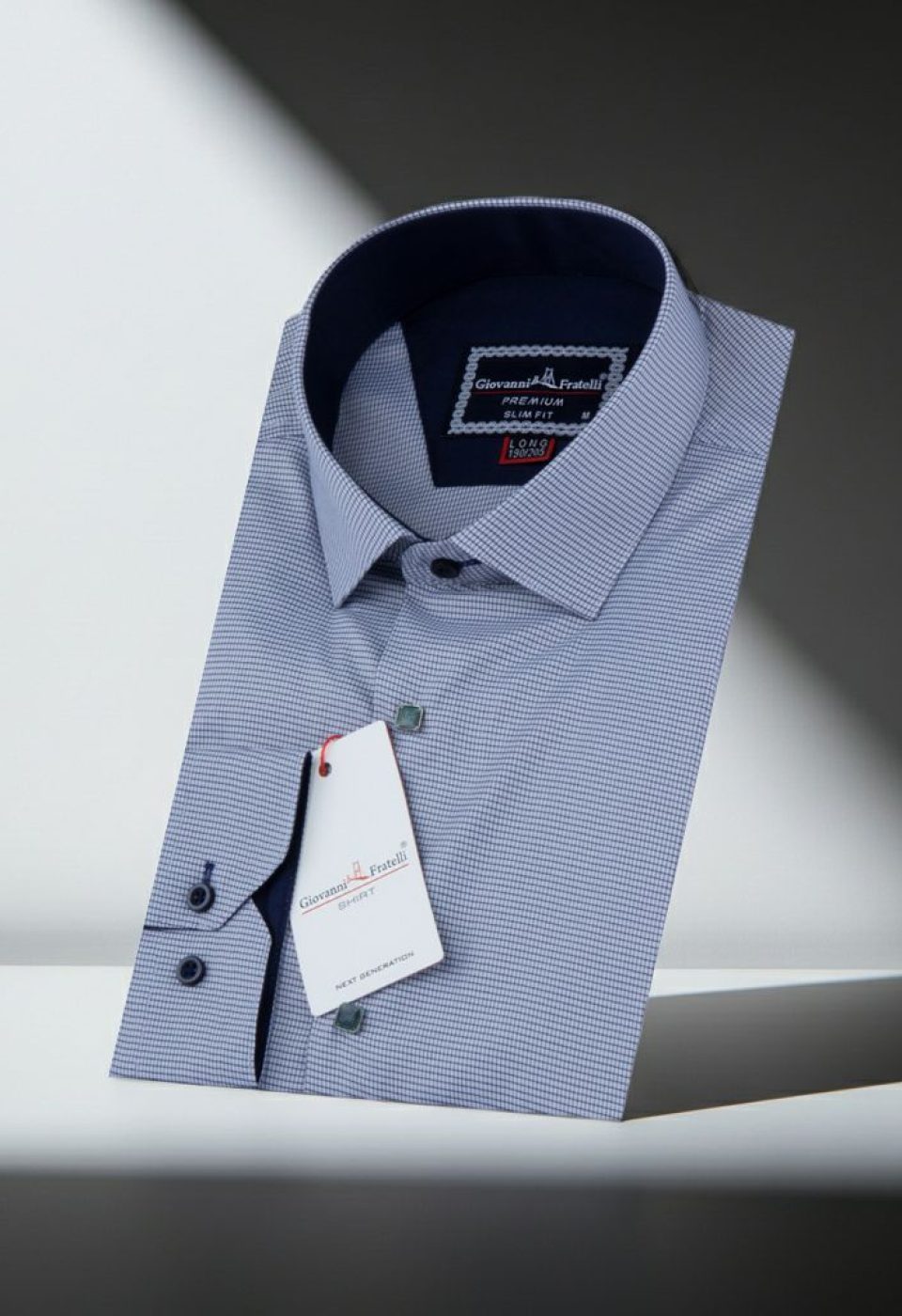 8 Drop Slim Fit Uzun Kol Desenli Erkek Gömlek 3GMK347005005
