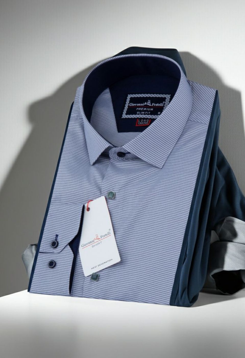 7005 CR 8 DROP 005 8 Drop Slim Fit Uzun Kol Desenli Erkek Gömlek 3GMK347005005 - Giovanni Fratelli