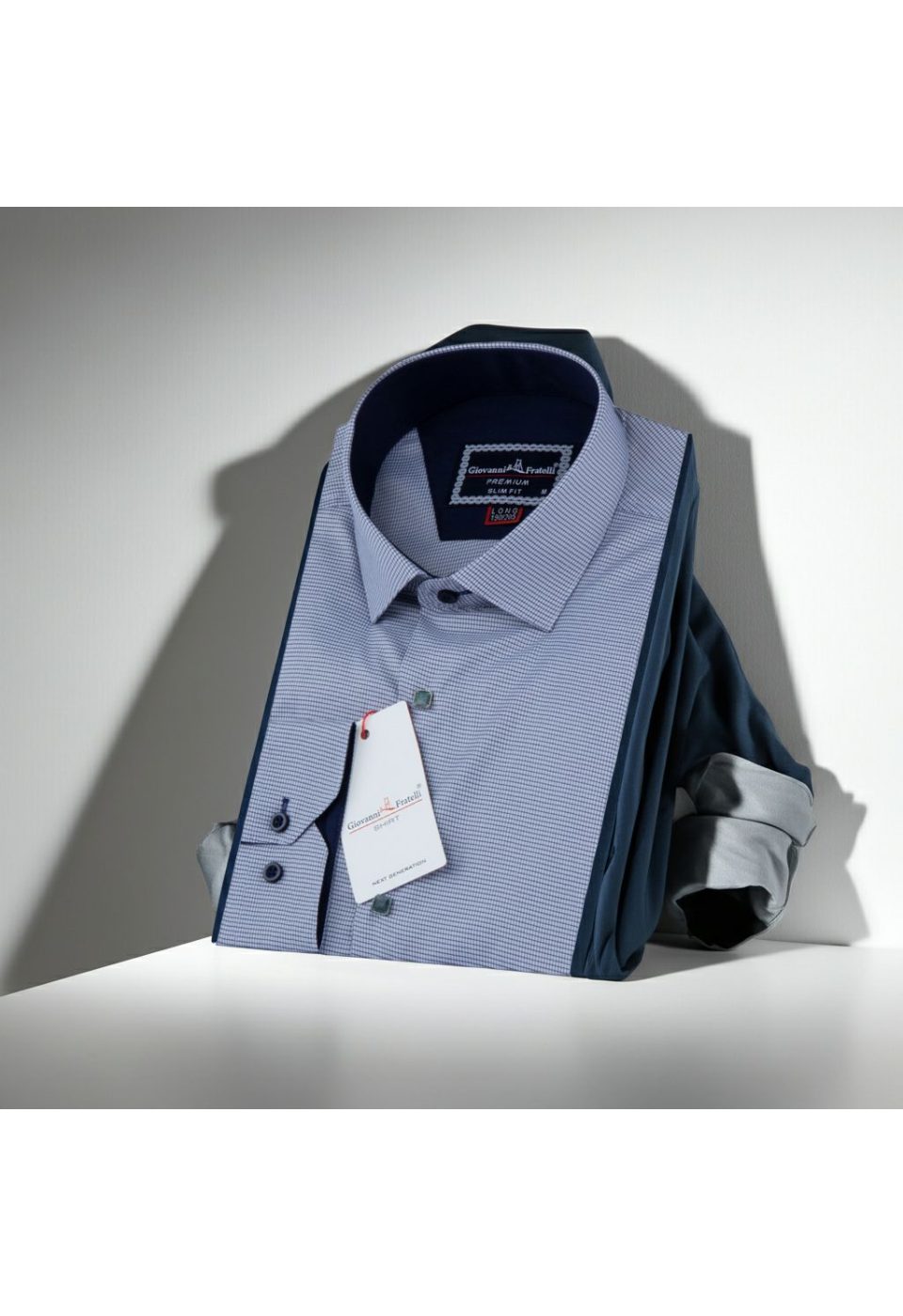 7005 CR 8 DROP 005 8 Drop Slim Fit Uzun Kol Desenli Erkek Gömlek 3GMK347005005 - Giovanni Fratelli