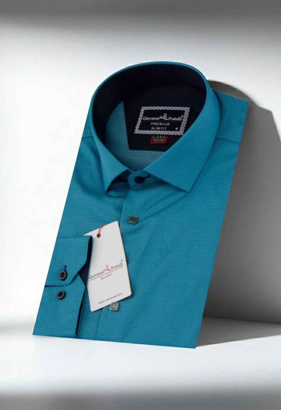 8 Drop Slim Fit Uzun Kol Desenli Erkek Gömlek 3GMK347005007