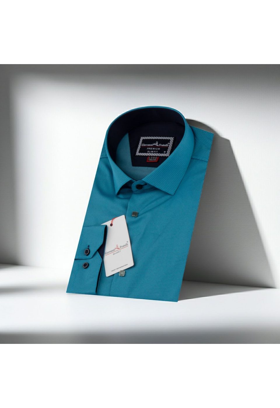 8 Drop Slim Fit Uzun Kol Desenli Erkek Gömlek 3GMK347005007 - Giovanni Fratelli